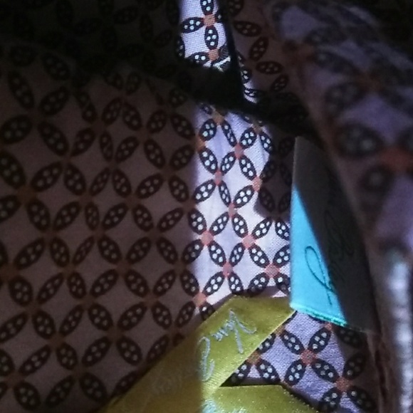 Vera Bradley Pink Yellow Floral Paisley Handbag - Picture 5 of 8